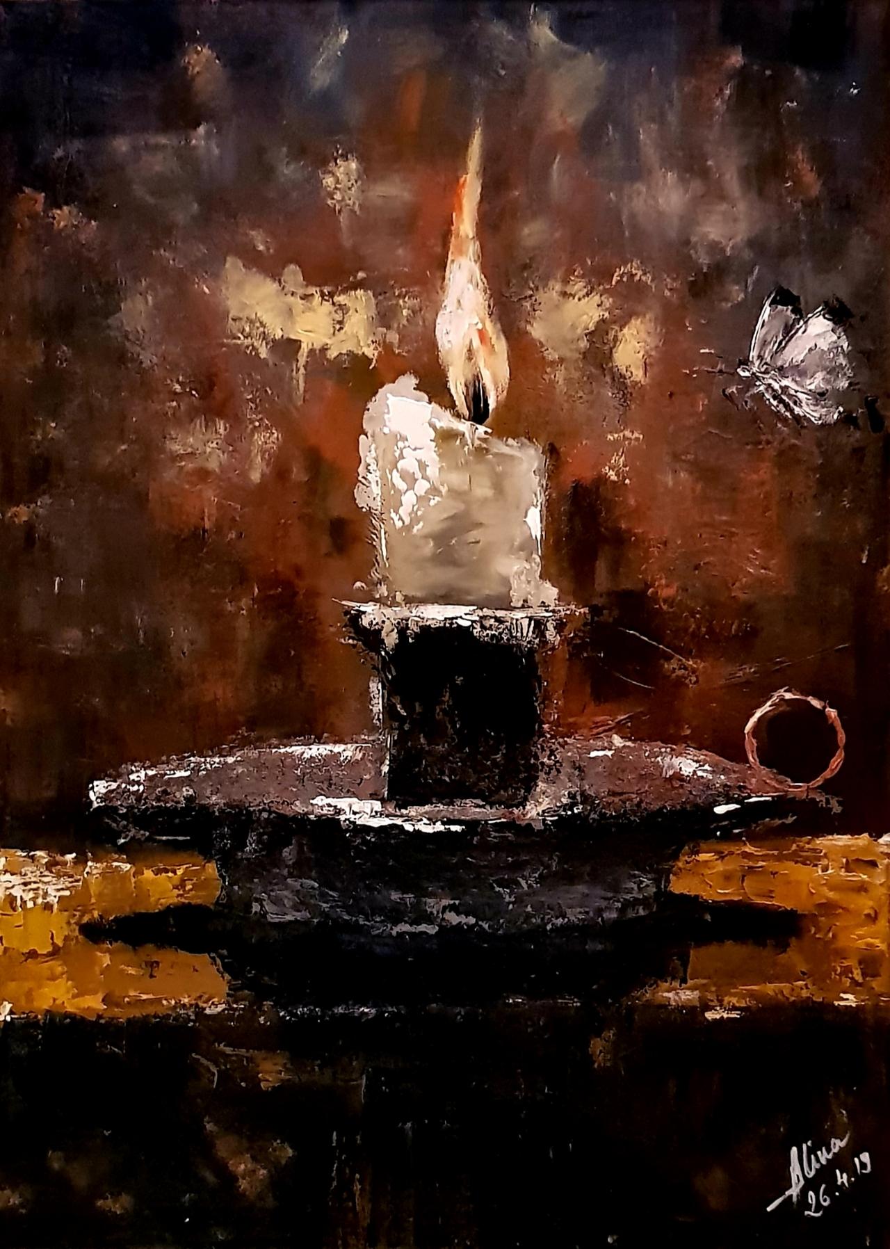 ArteDiAlina.com painting: closer could be dangerous